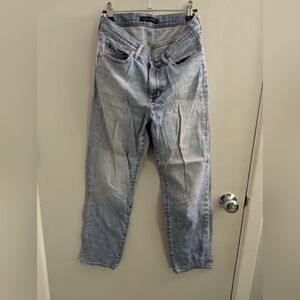Uniqlo Women's Jeans 27 Fall Winter School Casual Cozy Broken In Boyfriend Baggy